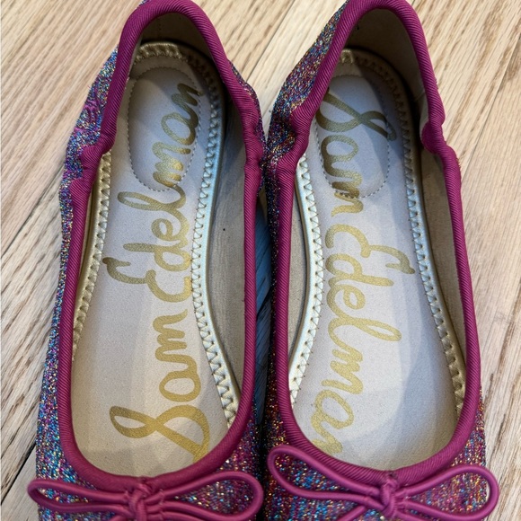 Sam Edelman Felicia Berry Shimmer Ballet Flats - Picture 3 of 5